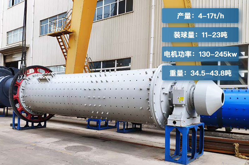 183球磨機(jī)一小時(shí)產(chǎn)量多少噸？有多重？各參數(shù)介紹