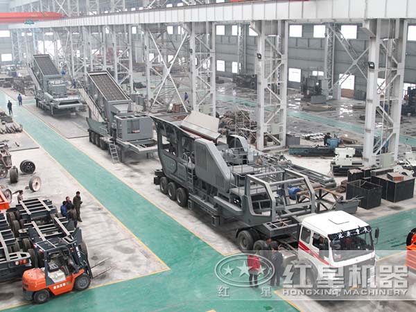 移動(dòng)破碎站廠區(qū)車(chē)間