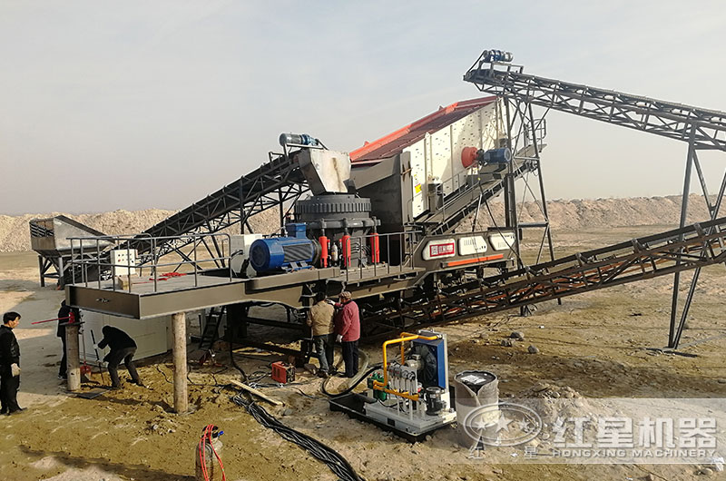 石料廠移動石子碎石機(jī)整套設(shè)備價(jià)格及現(xiàn)場視頻