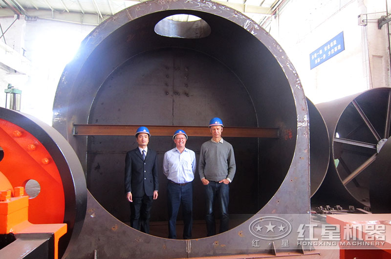 國(guó)外客戶來(lái)廠考察烘干機(jī)設(shè)備